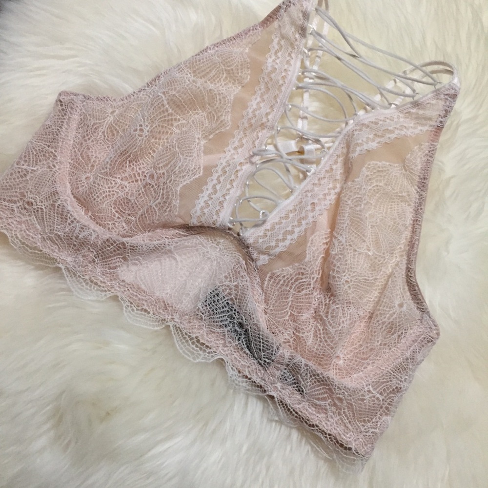 VS S High Neck Bralette Lace Up - Picture 12 of 16